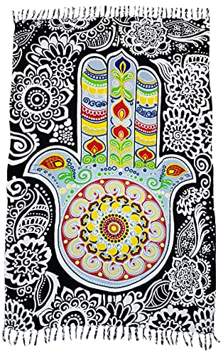 Canga De Praia Mão de Hamsá ou Mão de Fátima e Modelos (Vermelho)