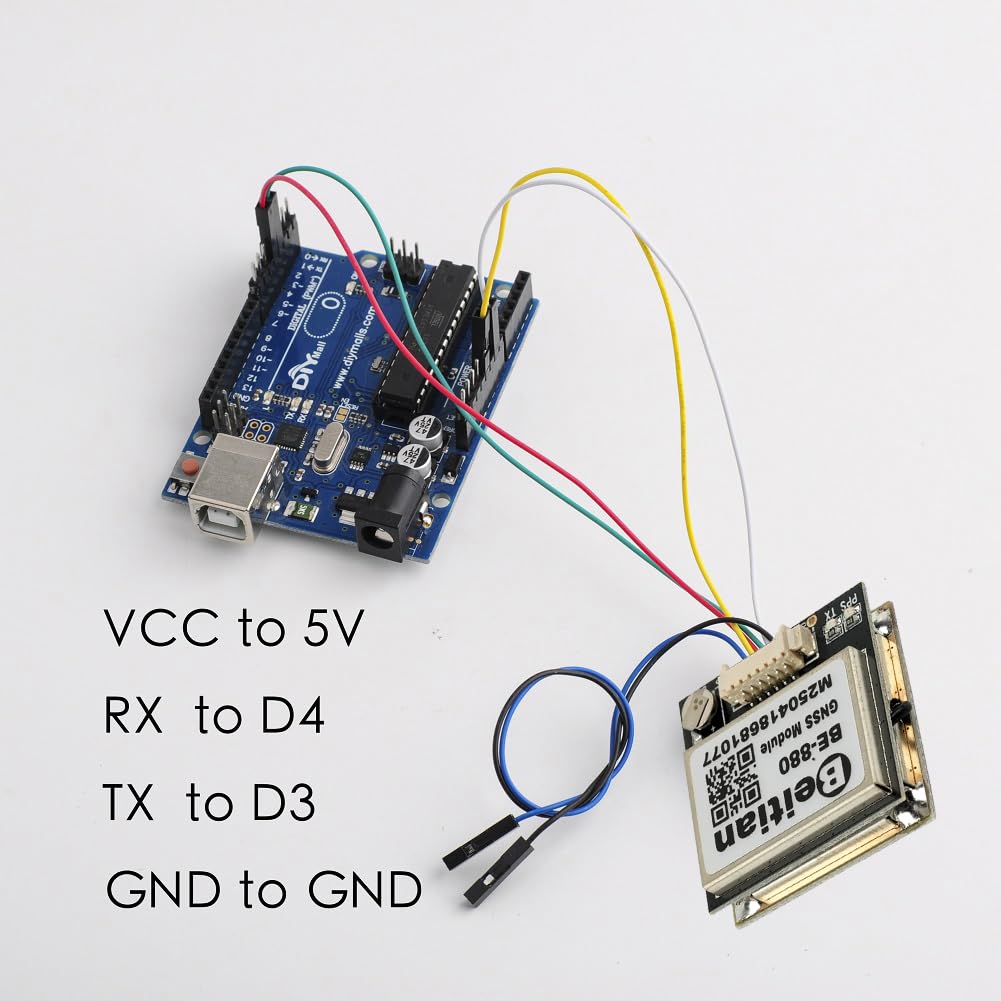 DIYmalls BE-880 GPS Módulo Receptor TTL IST8310 brújula 10th Chip 115200bps para Arduino FPV Aircraft CC3D Control de Vuelo, reemplaza BN-880 GPS