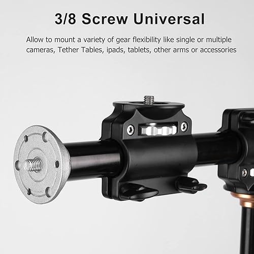 Miniatura 3 de SOONPHO Brazo de trípode horizontal de 40 pulgadas39.4in, barra de extensión de trípode de soporte de 38 para cámara, estudio de fotografía