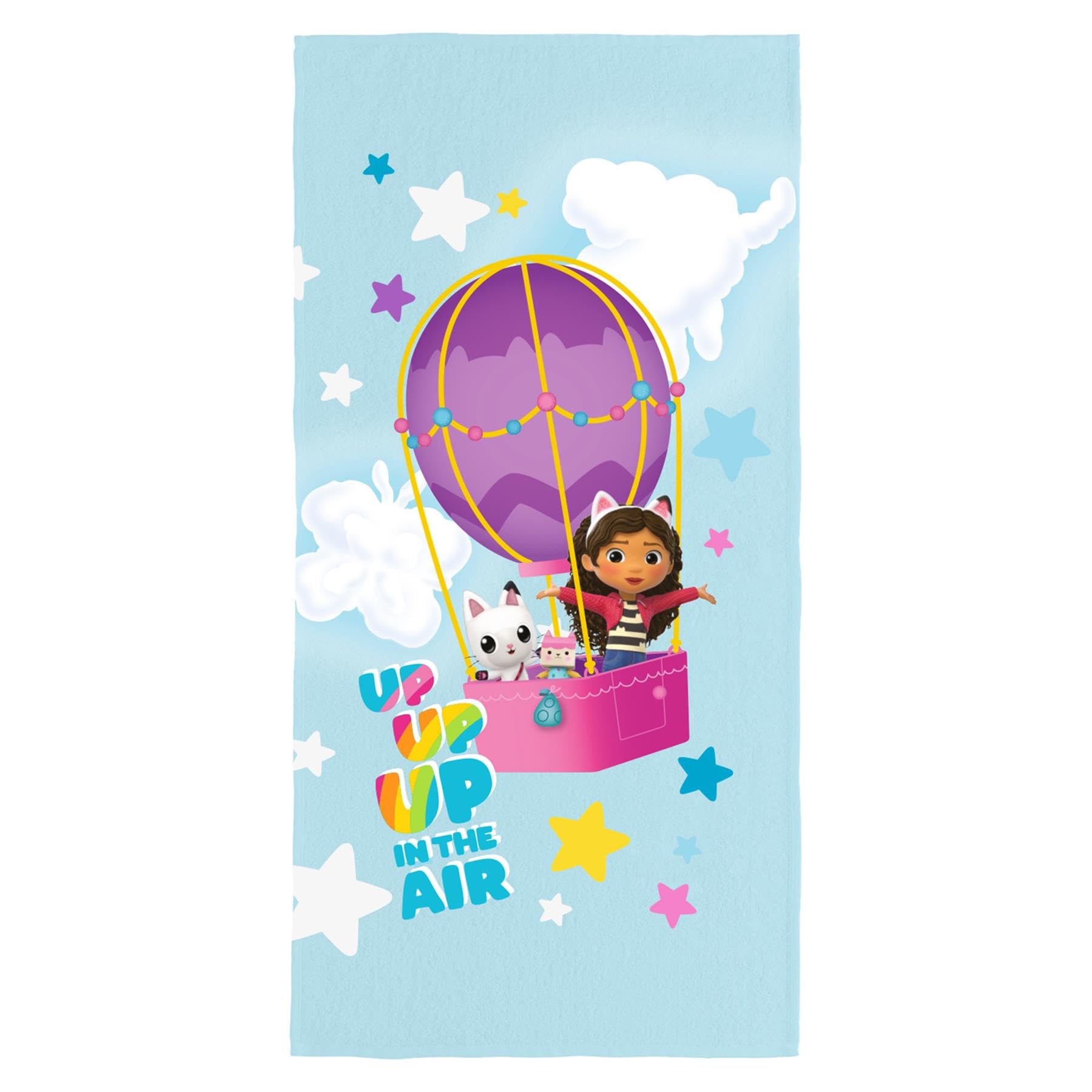Halantex Gabby's Design Gabby’s Dollhouse Kids 100% Cotton Towel – Officially Licensed Character Towel (140X70cm) - Soft & Absorbent, Machine Washable – Ideal For Bath, Pool & Beach
