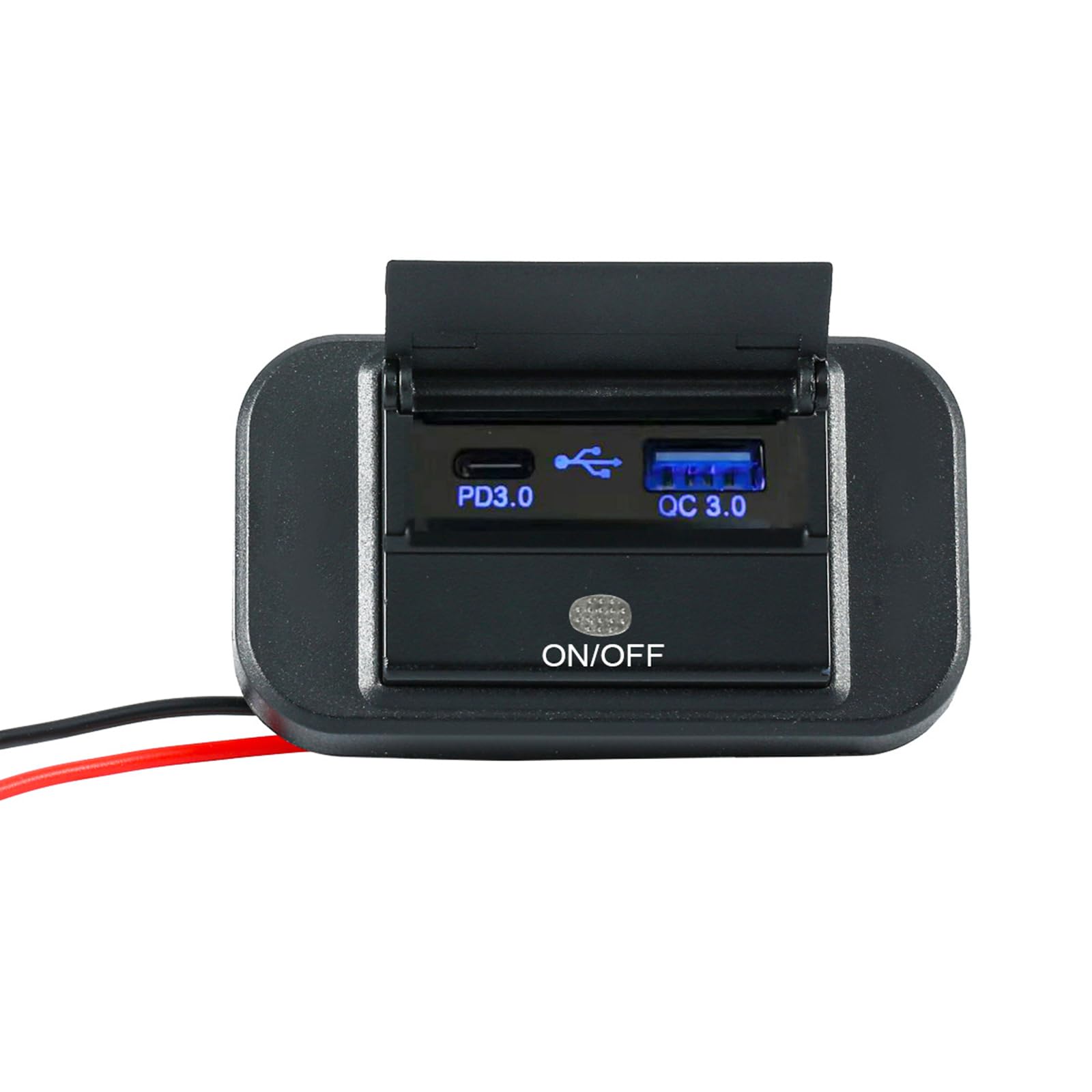 Amazon | オートバイ車の充電器急速充電ダブル USB ポート QC3.0 + PD3