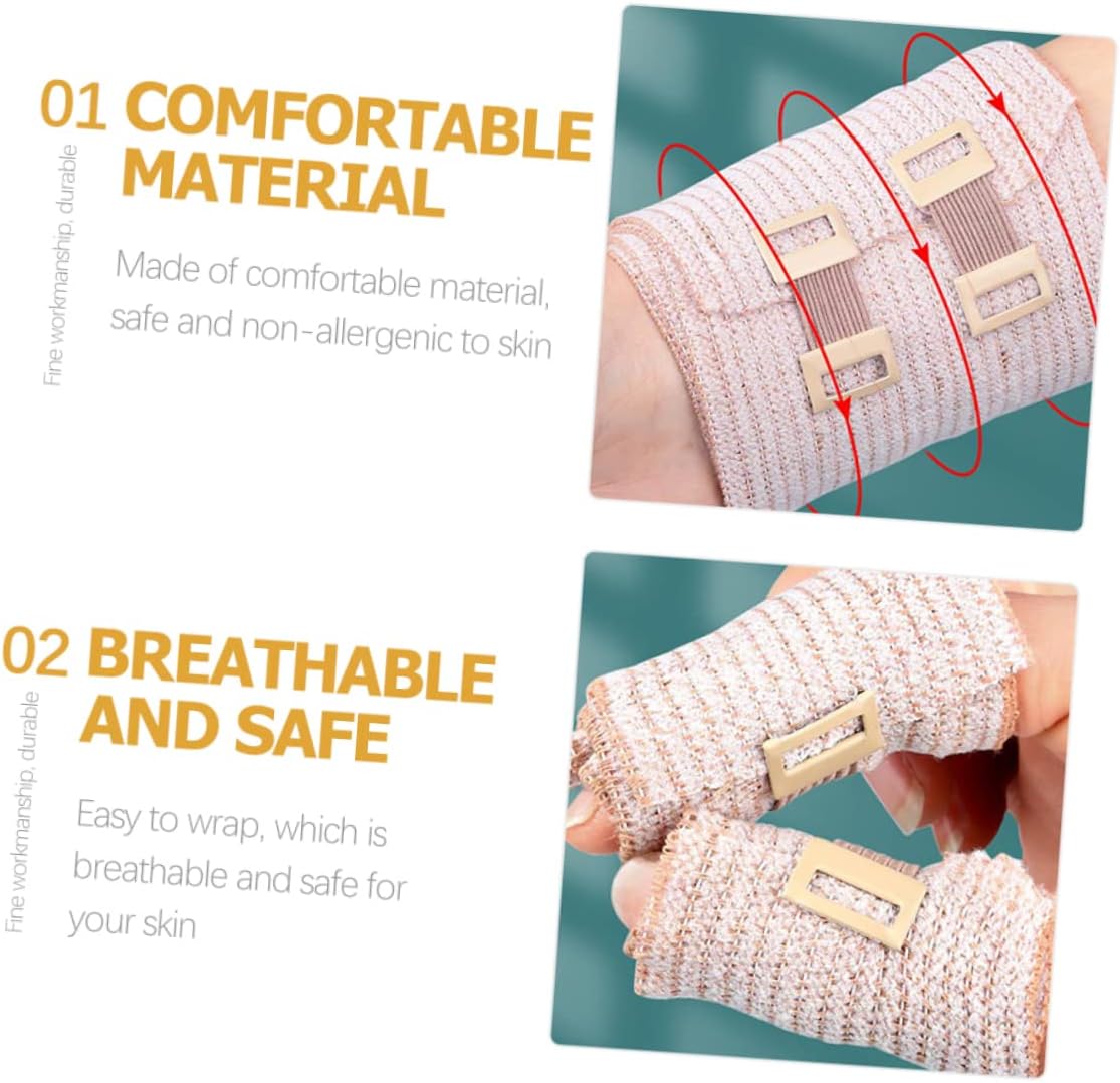 2pcs Elastic Compression Wrap Bandages for Outdoor Sports Breathable Pressure Band Adjustable Support for Injuries and Muscle Recovery