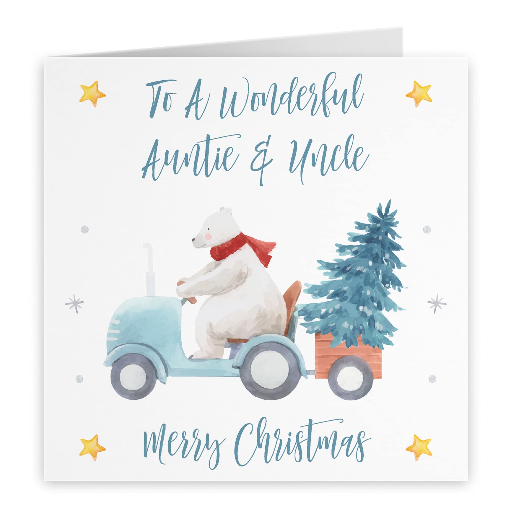 Hunts England - Auntie And Uncle Christmas Card - To A Wonderful Auntie & Uncle - Merry Christmas - Polar Bear Collection - Image 2