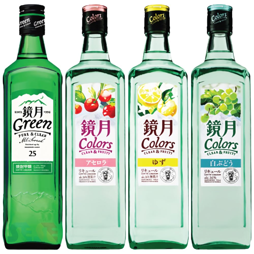 Amazon.co.jp: 鏡月 飲み比べ4種セット（鏡月Green・鏡月Colors