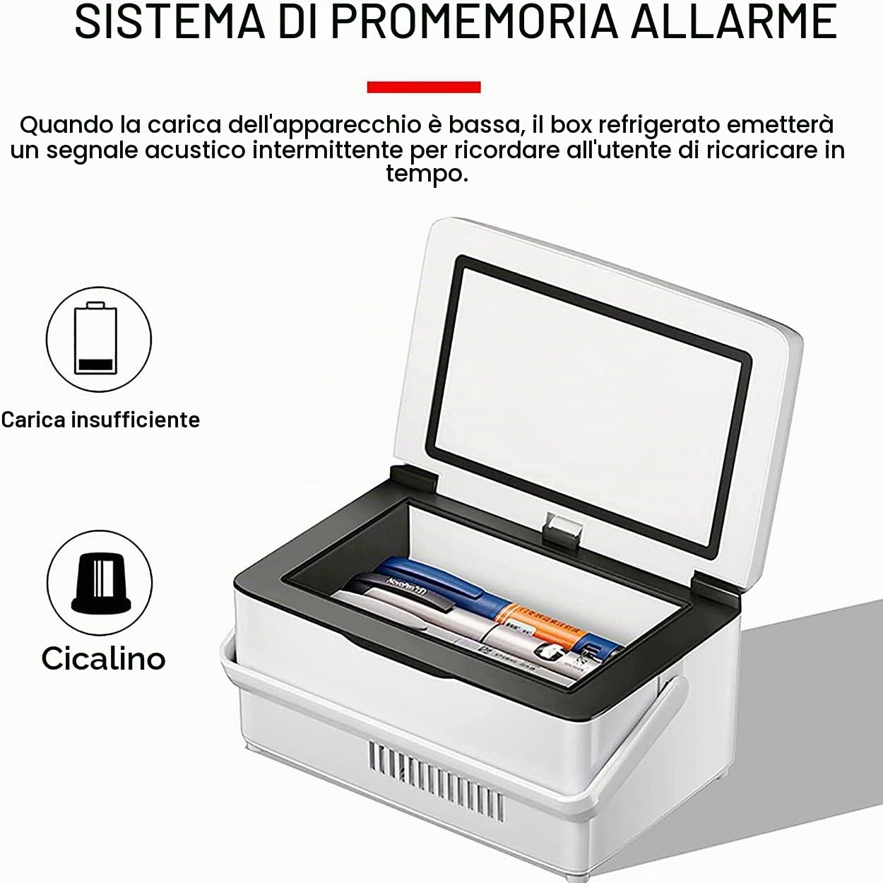 Frigoriferi per medicinali di Grande capacità Mini frigoriferi Frigo per Auto Frigorifero refrigerato per insulina Adatto per Viaggi/interferone