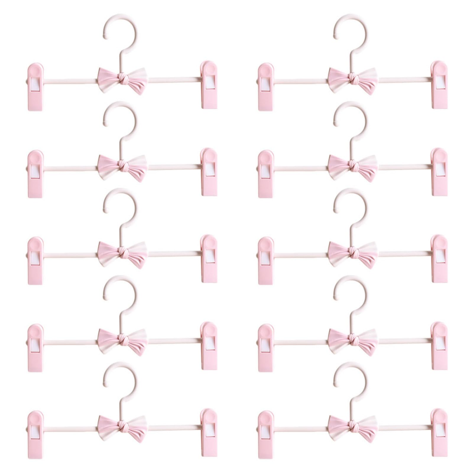 Hohopeti 10pezzi Grucce per Pantaloni Elasticizzate Grucce Regolabili Clip per Jeans e Gonne Appendini per Casa Forniture per Casa