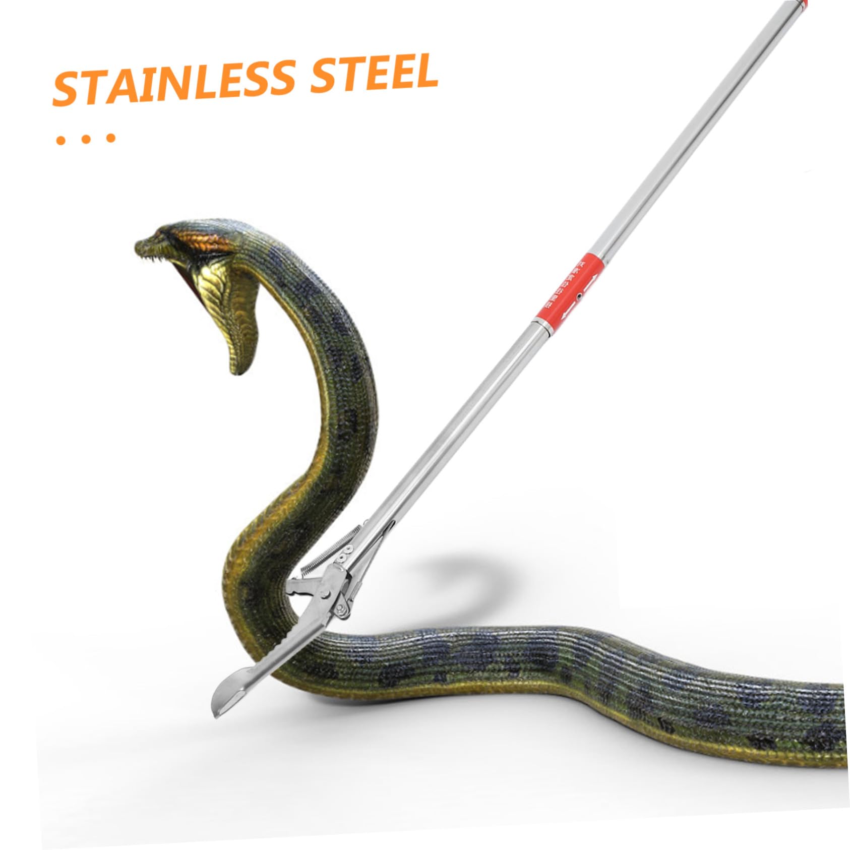 HANABASS Pince à Serpent et Longue Portée Légère en Acier Inoxydable Pliable pour Manipulation et Réglable 3 Sections en Extérieur