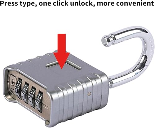 Miniatura 6 de Outdoor Long Shackles Combination Padlock with Password Heavy Duty for Secure Use in Gym Lockers & Fence