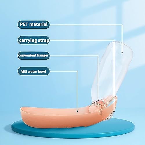 Miniatura 5 de Botella de agua portátil plegable de gran capacidad de 18.6 fl oz para perros, botella de agua para cachorros, dispensador de agua a prueba de fugas