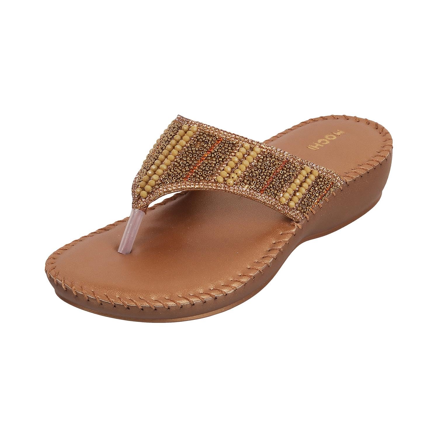 Mochi Women Antic Gold Ethnic and Comfortwear Chappal UK/5 EU/38 (44-99) (B0CV1BMHDR) Amazon Price History, Amazon Price Tracker