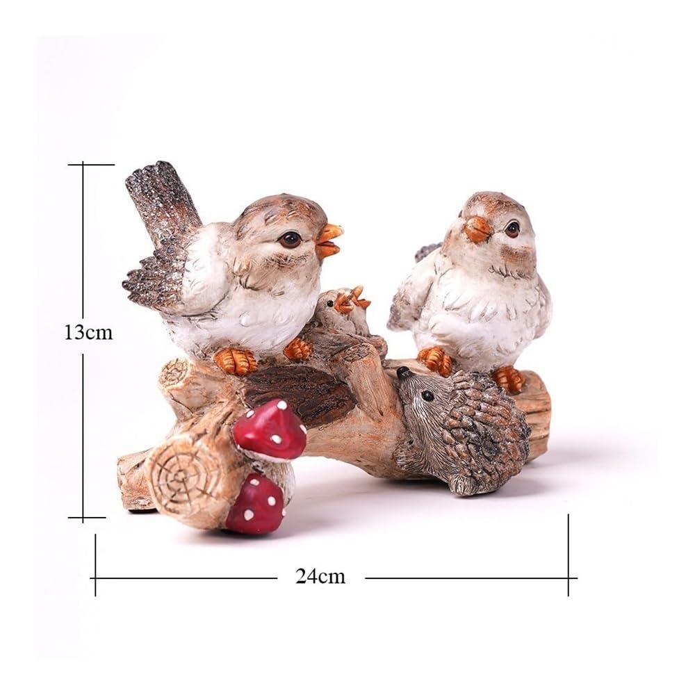 Wohndeko Gartenornamente aus Kunstharz im Retro-Stil, Vogelform, Balkon- und Außendekoration