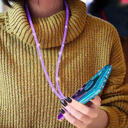 Miniatura 5 de Silverback Funda para Galaxy A21, funda con purpurina holográfica líquida en movimiento con soporte, anillo de diamantes de imitación para niñas y