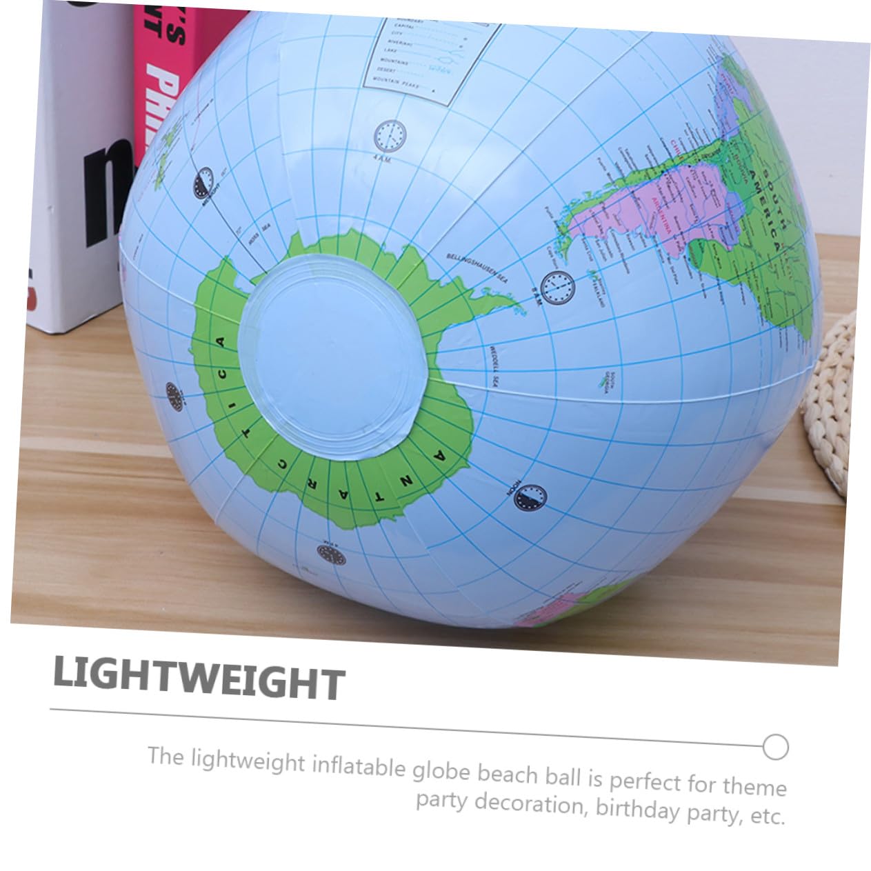 ORFOFE 8 pezzi Palloni Spiaggia Gonfiabili Globo Mondo in PVC Materiale Resistente e Leggero Design Mappa Mondiale Inglese per Piscina e Spiaggia Riutilizzabili e Facili da Gonfiare