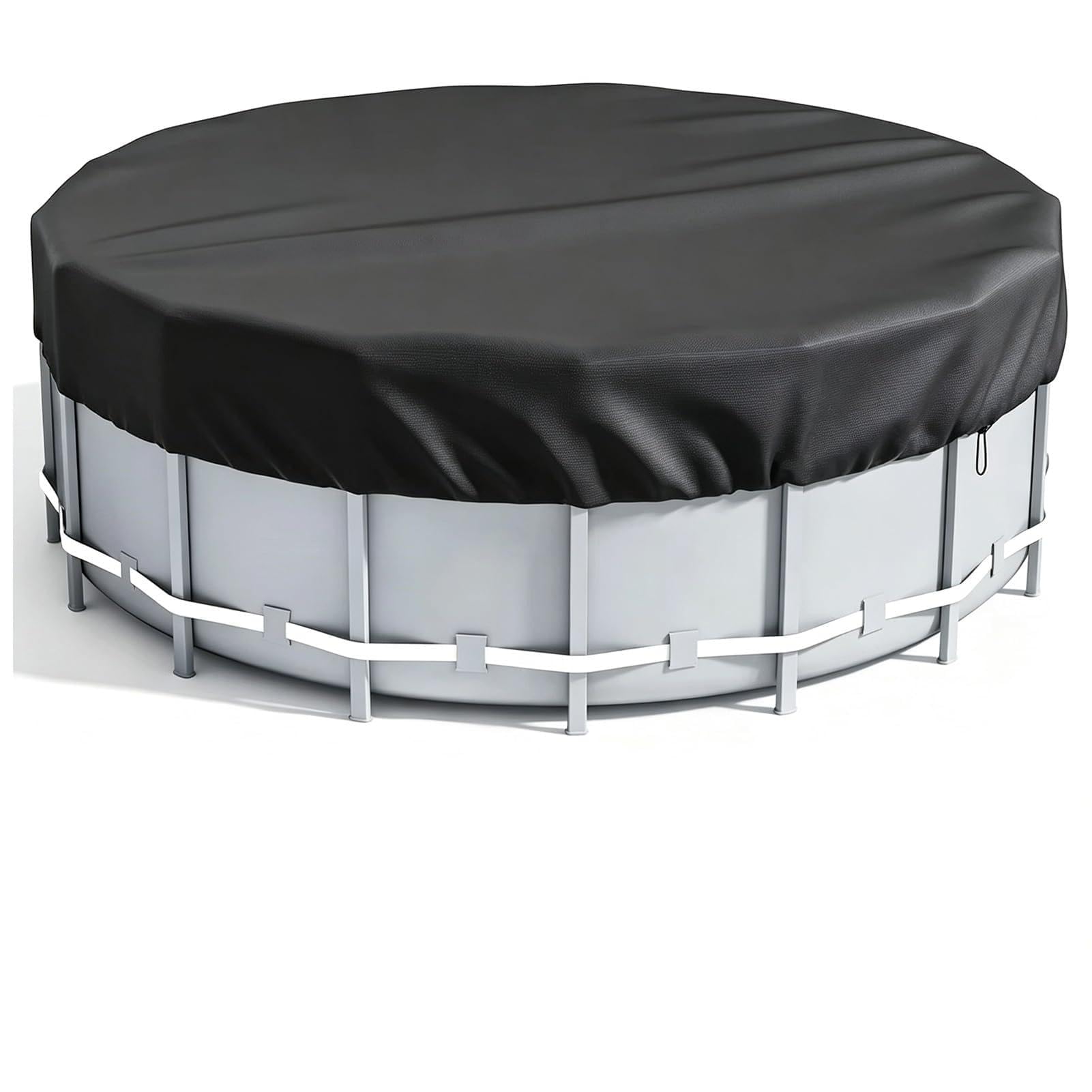 Telo di copertura per Piscina rotondo,Copertura per Piscinas Invernale con Bordi Rinforzati,Ø 366 cm,Protezione UV,Impermeabile,Antivento e Antistrappo per piscina all'aperto(12FT(366 * 20cm))