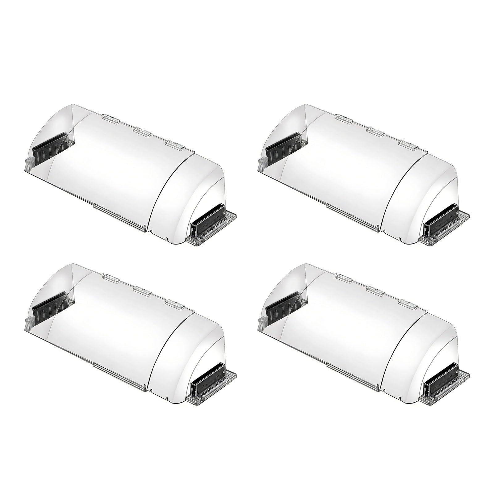 RAFGALDEX 4Pcs Clear Vent Deflectors Adjustable for Air Circulation Home Accessories Air Circulation Accessories