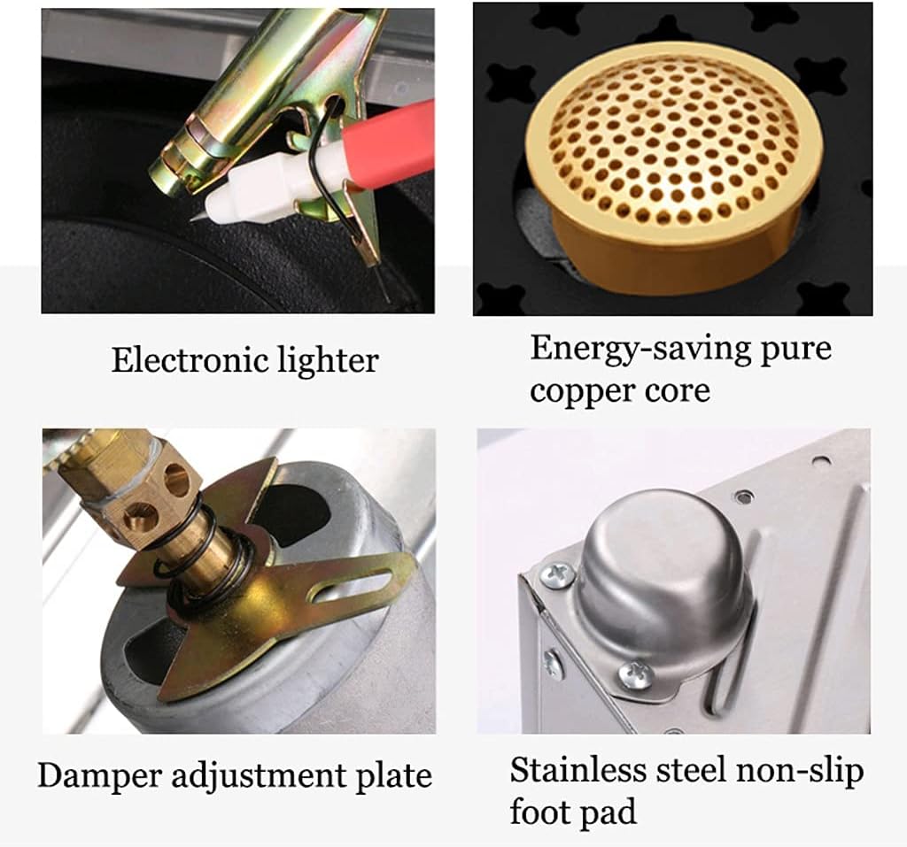 Commercial Stainless Steel Pot Stove, 3/4/6/8 Gas Range, Energy Saving Liquefied Gas/Natural Gas Stove(Natural Gas 8 heads) (Natural Gas 4 heads (B))