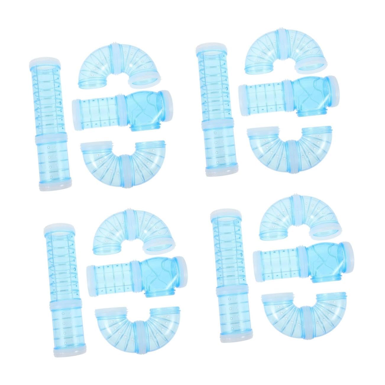 BESPORTBLE 4 Juegos Tubos Plásticos para Jaula de Hámster Accesorios DIY para Crear Túneles y Laberintos Duradero y Fácil de Instalar Compatible con Jaulas de Varios Estilos Diseño Reforzado