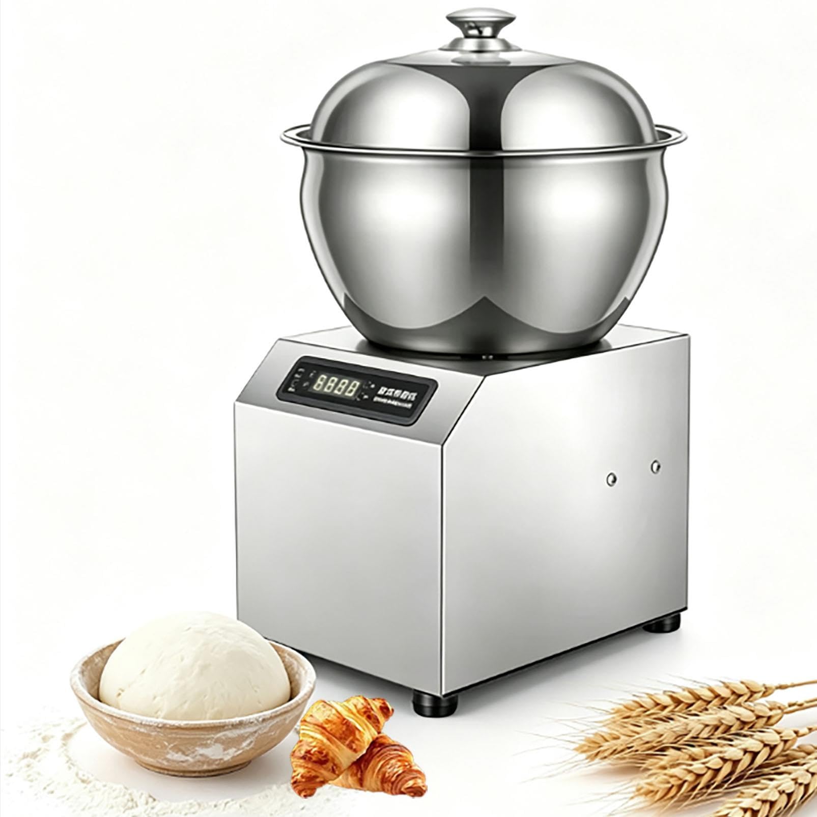 Impastatrice Commerciale Con Display Digitale, Impastatrice A Spirale, Timer E Doppia Rotazione, Impastatrice Commerciale, Ciotola In Acciaio Inossidabile(8kg)