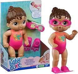 Boneca Baby Alive Sunny Swimmer - Cabelos Castanhos 25 cm - F8141 - Hasbro