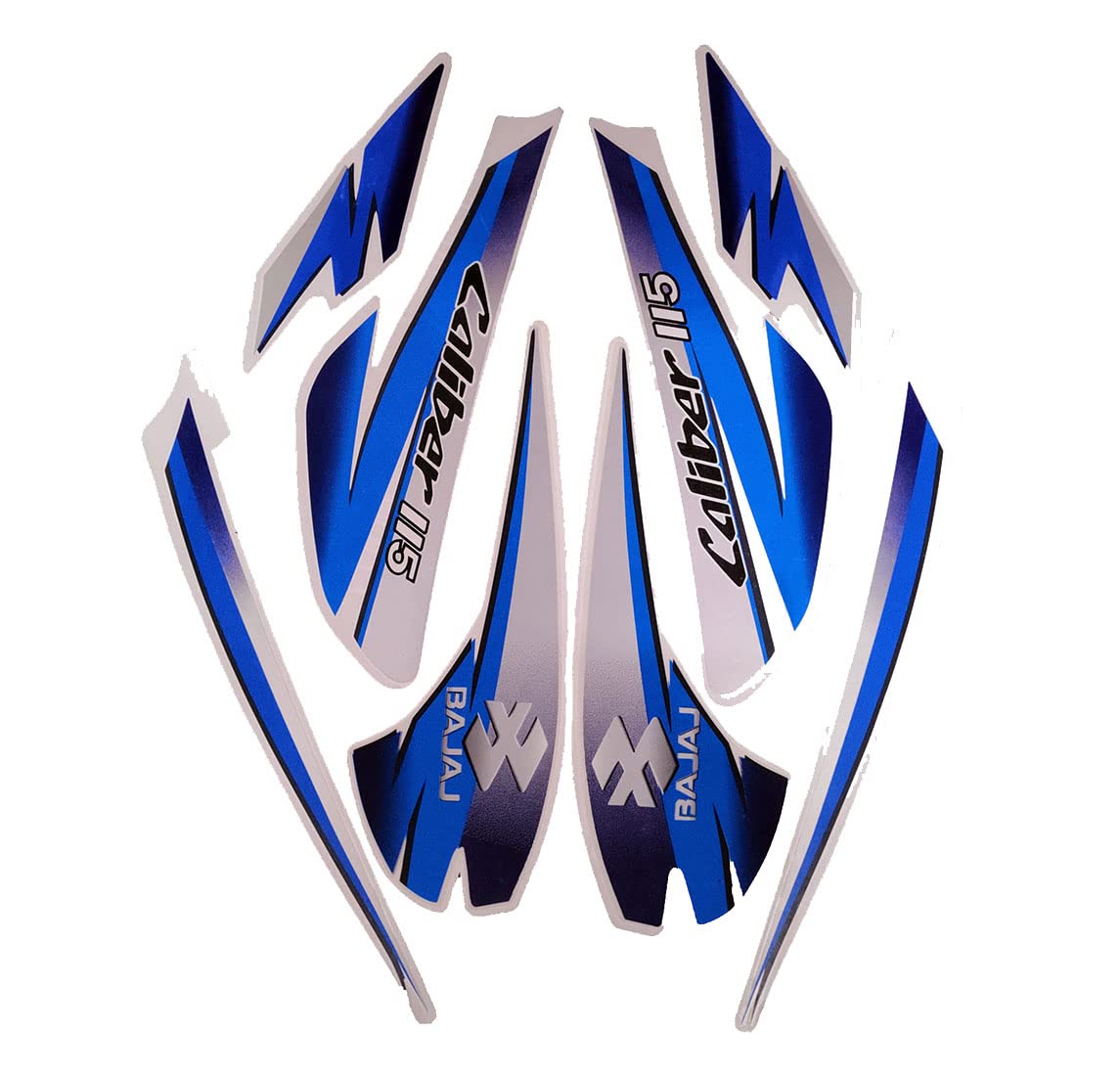 Motorcycle Bike Body Fancy Stickers Decals Kit Stickers For Caliber 115 Uv211bc03 Multicolor Amazon In Car Motorbike