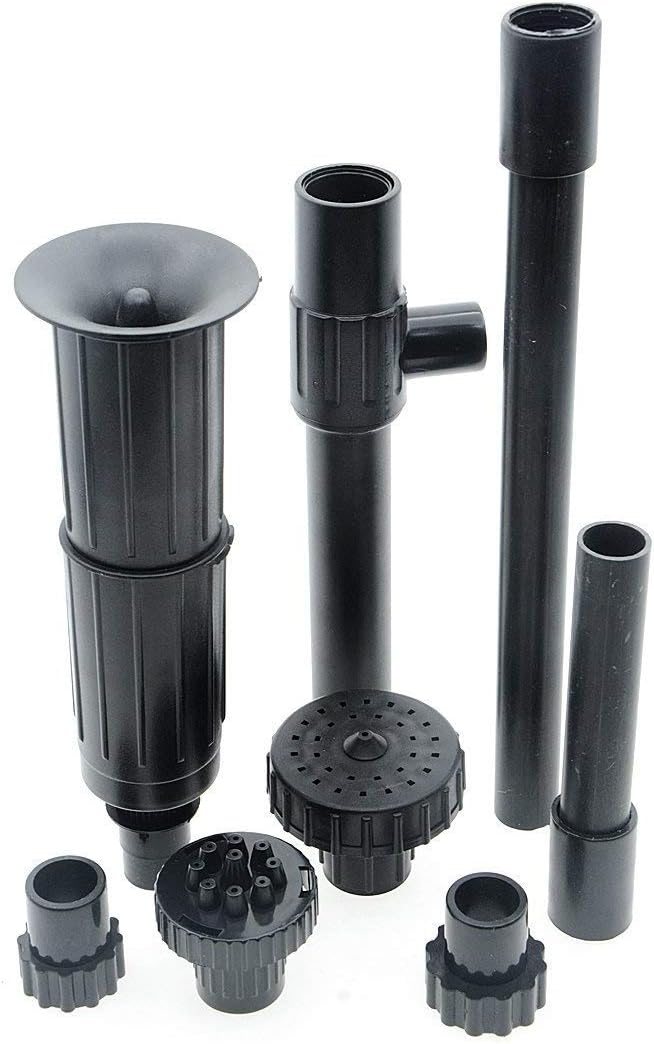 Saim Fountain Nozzle Kit Garden Pond Black Plastic Waterfall Nozzle