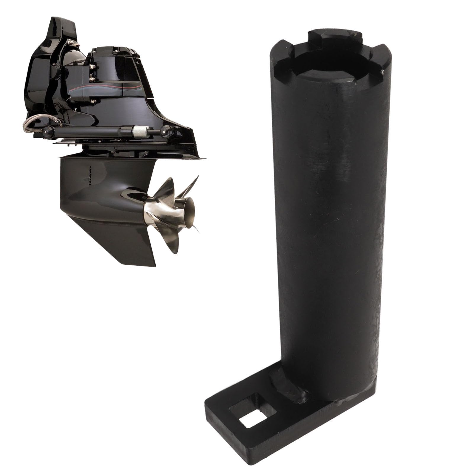 Strumento Chiave per Fermo Cuscinetto Albero Motore 18 9842 Chiave Filettata per Rimozione e Installazione per Scatole Ingranaggi Fuoribordo Mercruiser Semplifica la Rimozione e