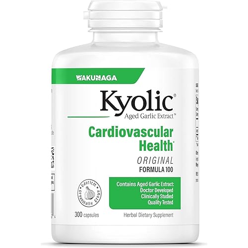 Kyolic Aged Garlic Extract Formula 100, Cardiovascular Health*, 300 Capsules.