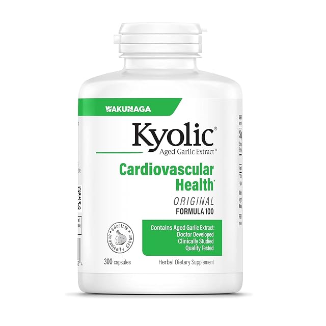 Kyolic Aged Garlic Extract Formula 100 Cardiovascular Health 300 Capsules