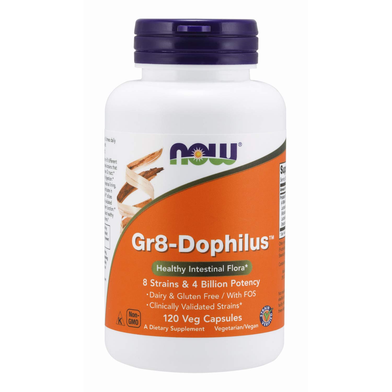 NOWFoods Gr 8 Dophilus - Enteric Coated Veg-Capsules 120-Count