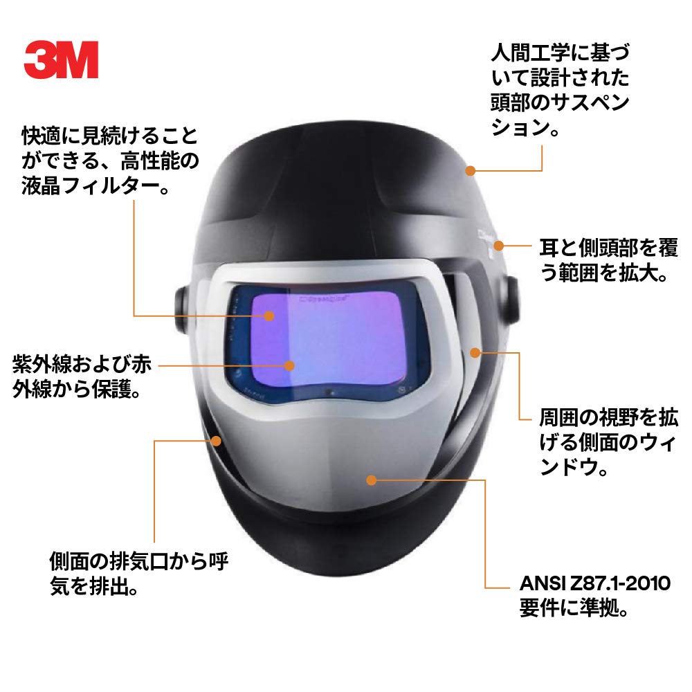 Amazon | 3M スピードグラス 自動遮光溶接面 エクストラワイドビュー 