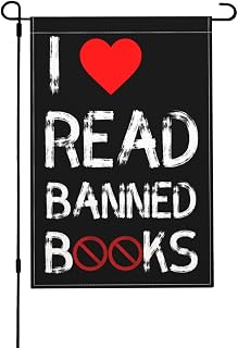 Read Banned Books Express Your Style Outdoors: Shop Our 12x18in Garden Flags Now