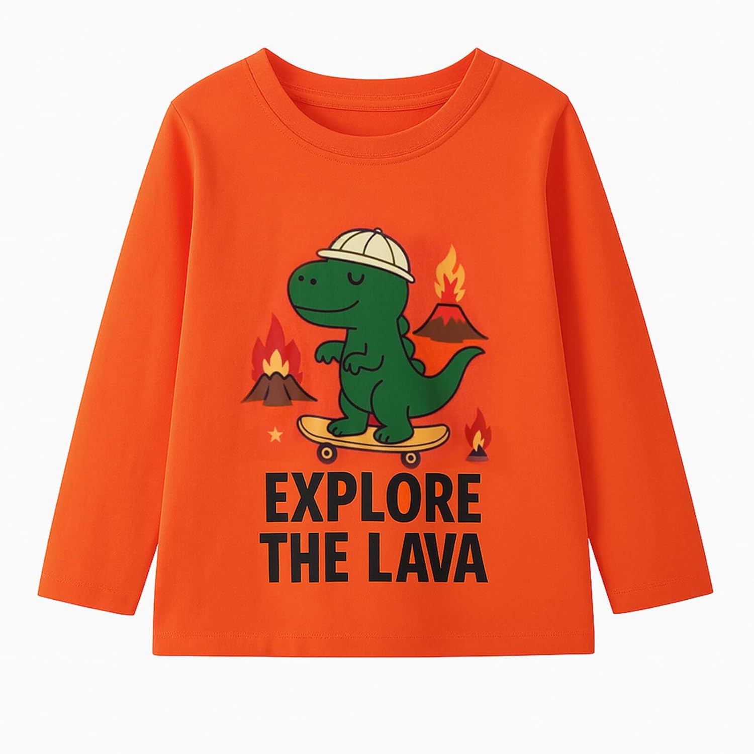 HILEELANG Toddler Boys Long Sleeve Shirts Graphic Cotton Casual Crewneck Tops, Fall Winter Layering Tees 3 Pack,2–7 Years - Image 7