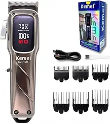 Máquina de cortar cabelo e barba Kemei 1550 Recarregável Sem Fio
