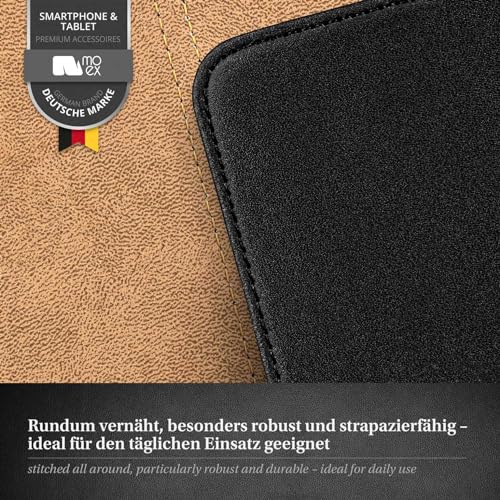 Housse iPhone 14 Plus moex étui similicuir noir finition luxe