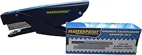 Kit Grampeador de Metal Modelo Alicate para Delivery + 1 Caixa de Grampos com 5000 Unidades Marca Masterprint