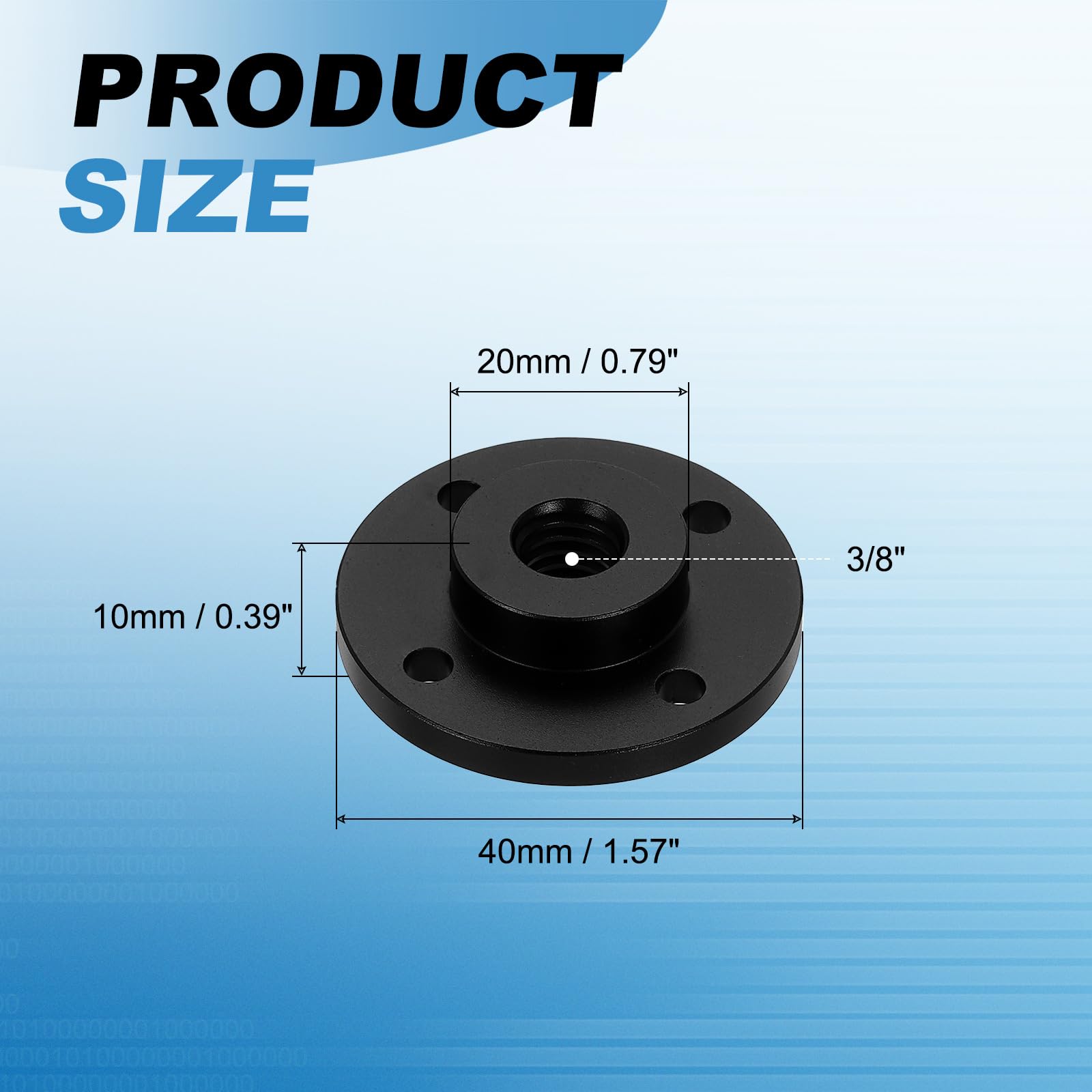 PATIKIL Uchwyt adaptera statywu 3/20.3 cm, kołnierz ze stopu aluminium, płyta do montażu na ścianie ze śrubami do monitora z magicznym ramieniem, lampa błyskowa, lustrzanka cyfrowa, czarny