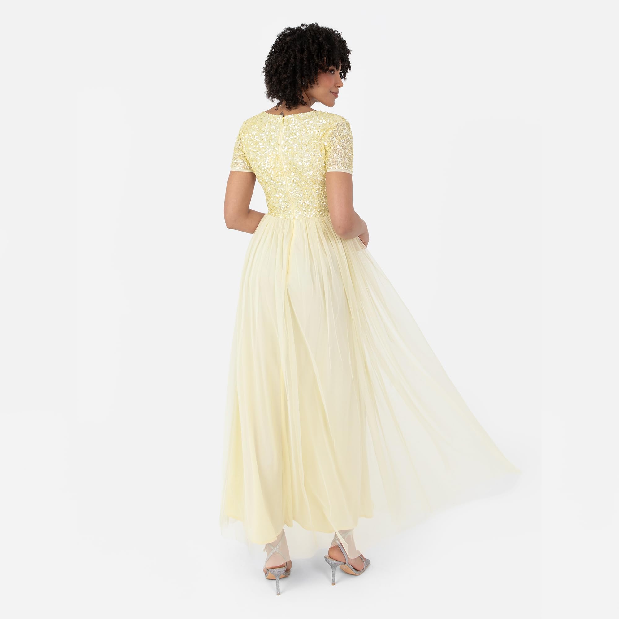 Maya Deluxe Damen-Maxikleid mit V-Ausschnitt – Bild 6