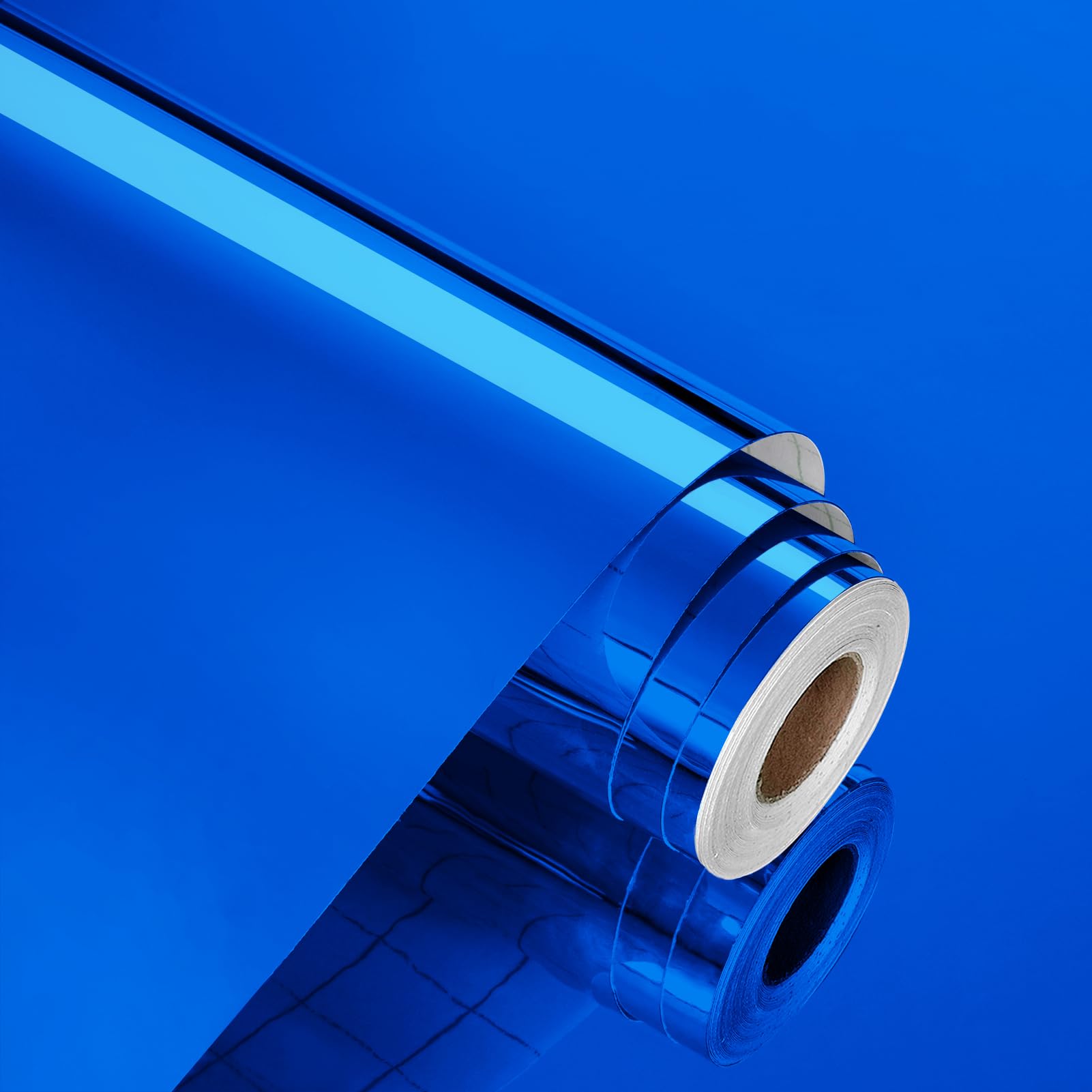 Autocollants miroir bleu WESTICK 203x40 cm insufflez de la magie dans votre chambre