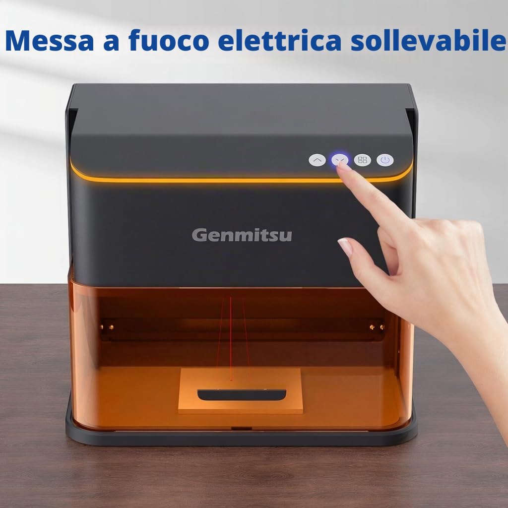Genmitsu Kintix Incisore Laser Galvo 5000mW, Classe 1, per Legno e Pelle