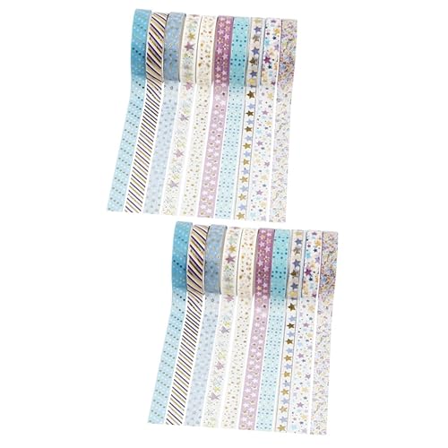 EXCEART 20 rollos de cinta adhesiva Washi de estampado en caliente, cinta adhesiva Washi para manualidades, regalos de Japón, cinta Washi impresa,