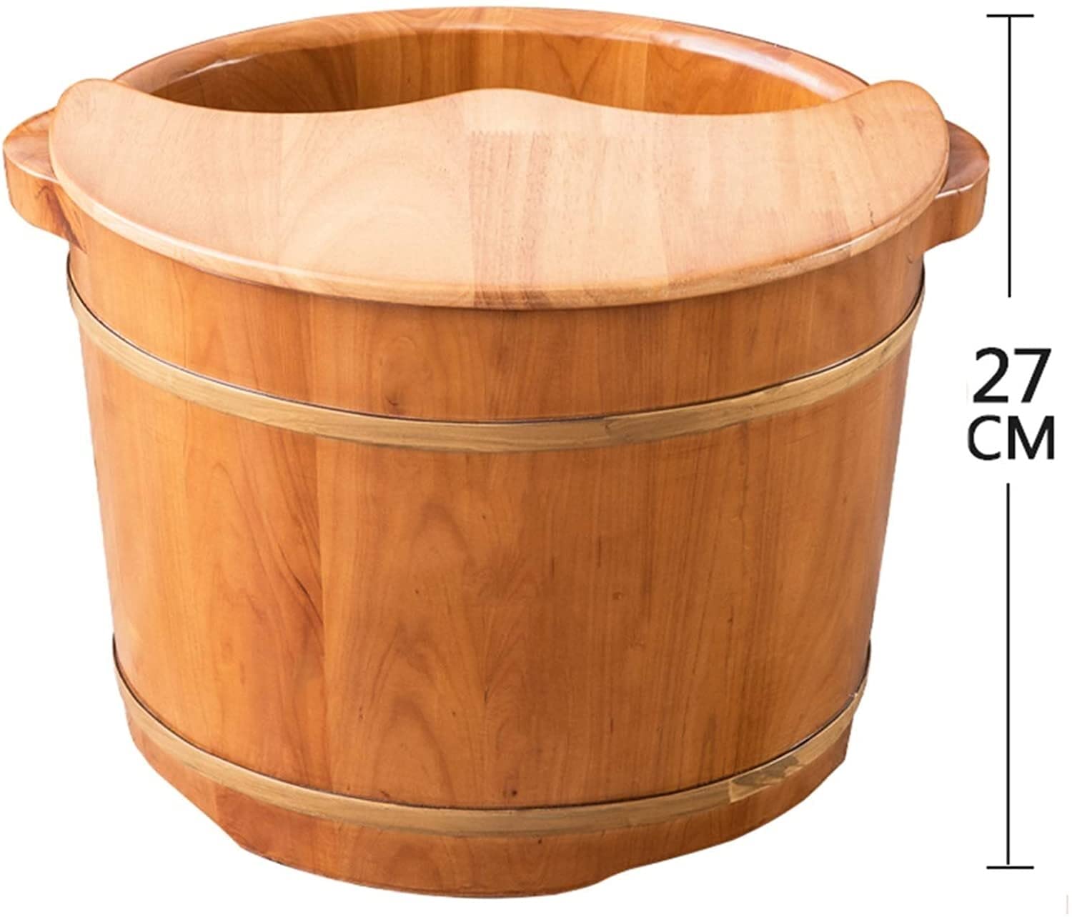 Drewniane wiadro do kąpieli stóp Drewniana umywalka do stóp Wanna do stóp Kashiwagi Wanienka do stóp dla dorosłych Umywalka do pedicure domowego Wiadro do masażu punktu akupunktury Drewniane