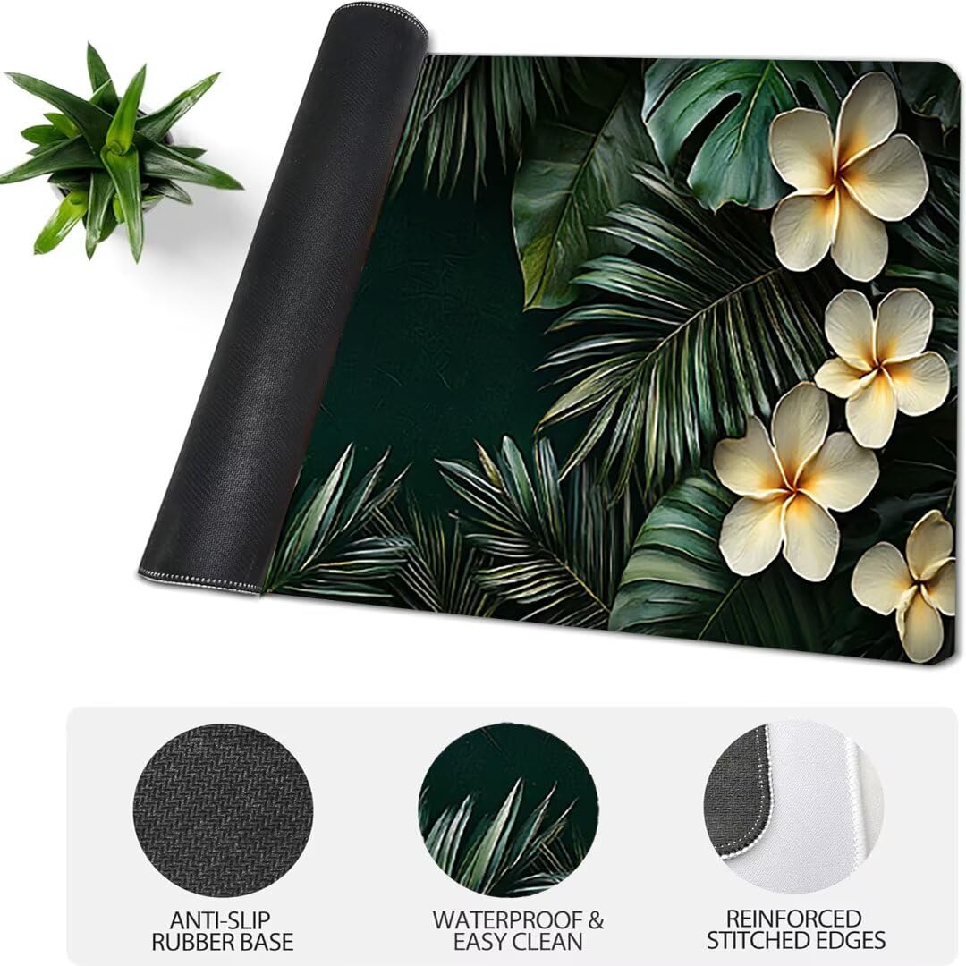 Fabryczna podkładka pod mysz do gier XXL zielona, podkładka pod mysz XXL - 1400 x 600 x 3 mm - podkładka pod mysz matowa, bardzo duża tkanina na biurko dla graczy, antypoślizgowa podstawa, dla graczy