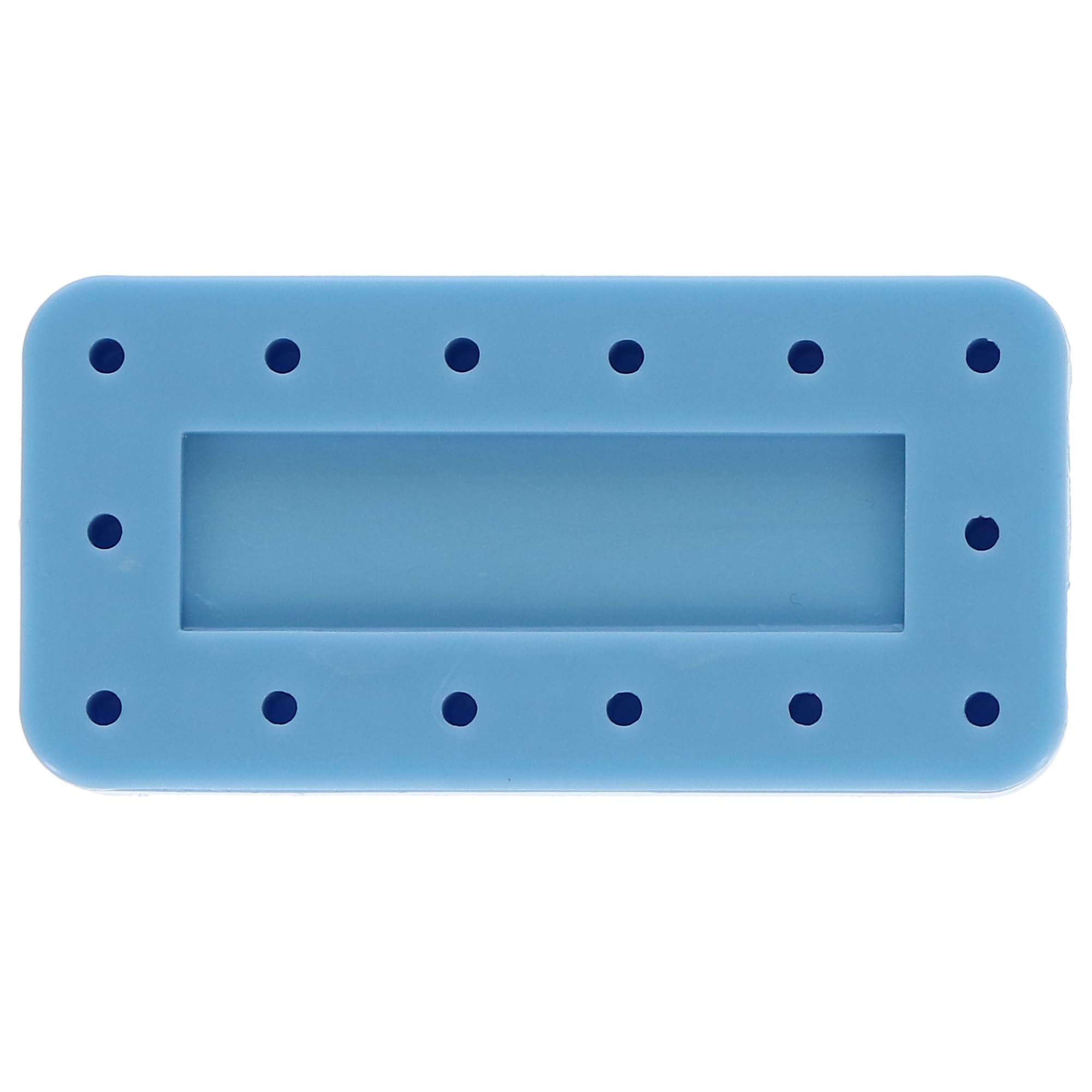 400BR-2 Rectangular 14 Dental Bur Block Blue, 3" x 1.5" x 0.5", Magnetic, 14 Burs Capacity, Autoclavable