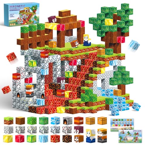 150PCS Magnetic Blocks- Magnetic Building Blocks, Magnet Cubes for Kids