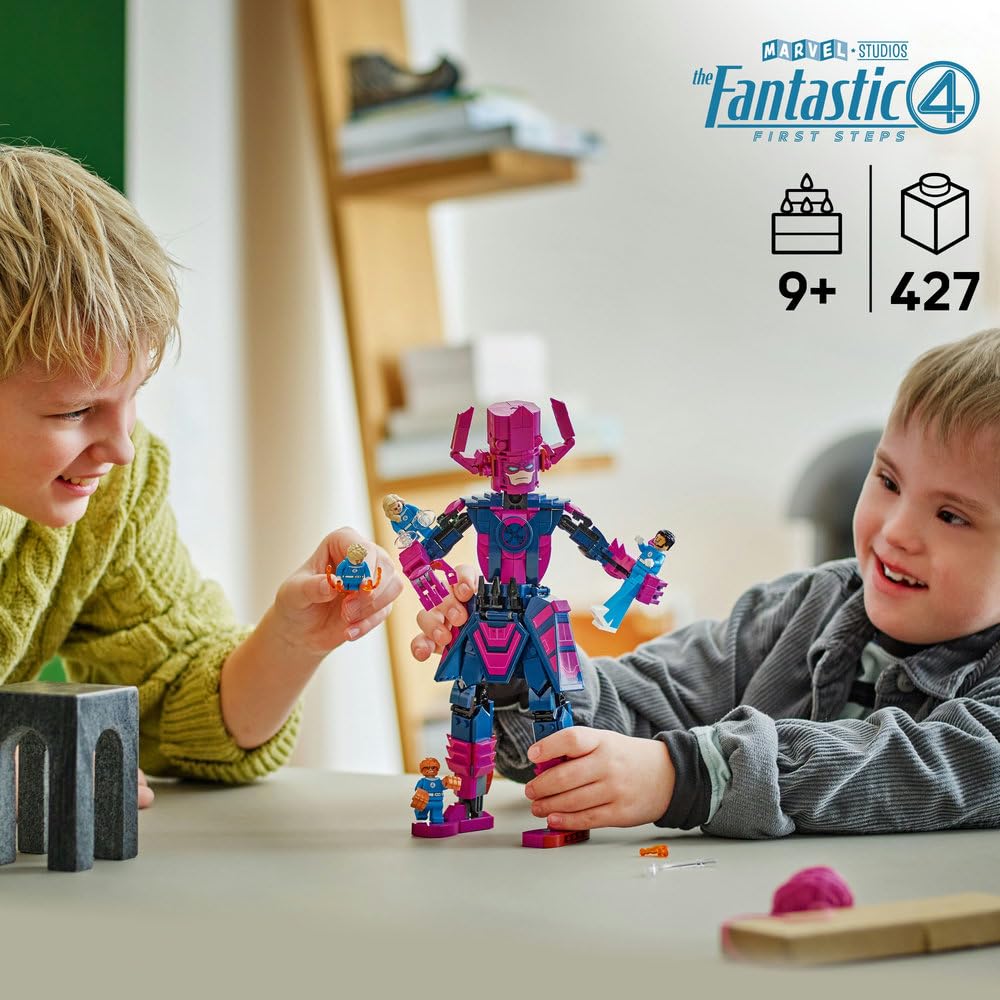 LEGO | Marvel Figurka Fantastycznej Czwórki kontra Galactus 76316 | Zabawka dla 9-latka, duża figurka Galactusa, prezent dla fana Marvela 9+, klocki dla chłopca i dziewczynki, 427 elementów