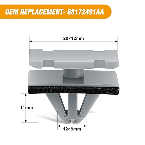 Vista 32 de GOOACC 50 Uds. Clips de moldeo de guardia de piedra de coche, clips de remache para Mazda KD53-51-SJ3A CX-5 con anillo de sello 50 clips para Mazda