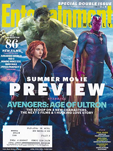 * SUMMER MOVIE PREVIEW * Mark Ruffalo, Scarlett Johansson & Paul Bettany (Avengers: Age of Ultron) - Entertainment Weekly Magazine SPECIAL DOUBLE ISSUE COLLECTOR'S EDITION COVER