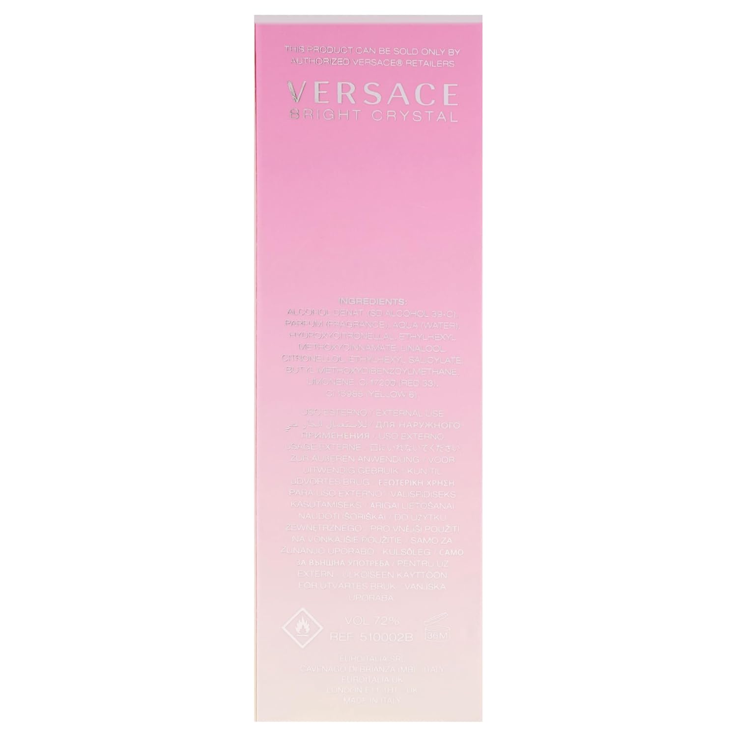 Versace Bright Crystal for Women Eau De Toilette Spray, Fresh, 0.3 Oz