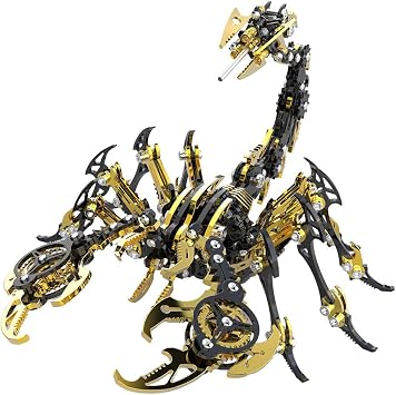 3D Metal Scorpion Puzzle, DIY Mechanical Punk Scorpion Animal Model Assembly Toy Creative Ornament (200+PCS)