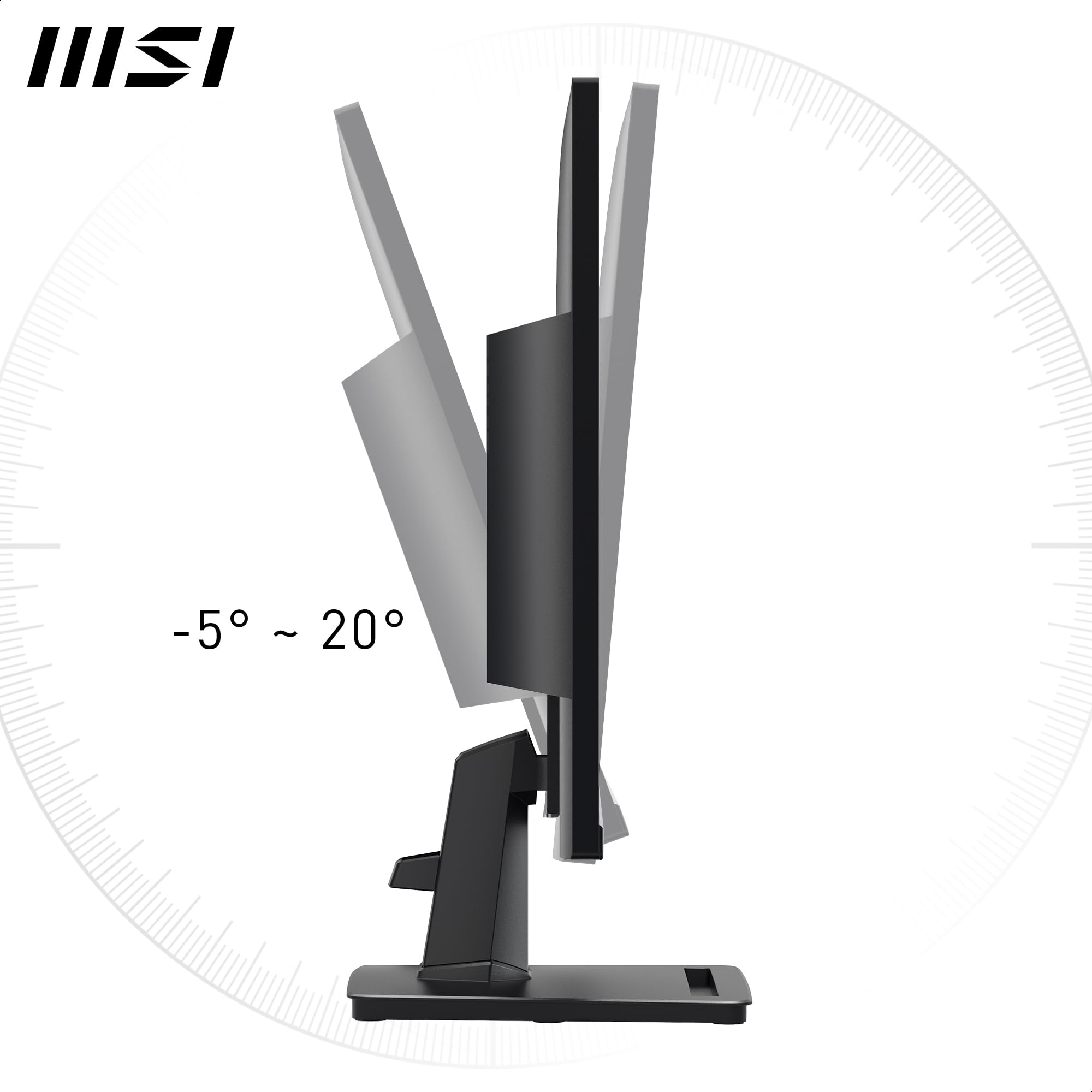 MSI PRO MP245G 23.8 Inch Full HD Office Monitor - 1920 x 1080 IPS Panel, 100 Hz, Eye-Friendly Screen, VESA Mountable, Display Kit Support, Tilt Adjustable - HDMI, DisplayPort, D-Sub (VGA) - 3